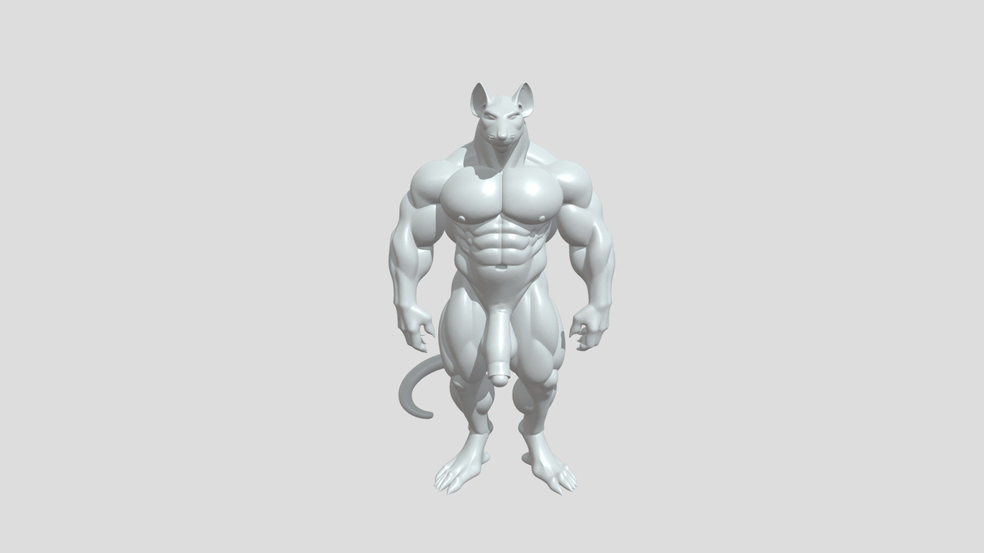 Anthropomorphic muscular rat character - 3D model by kbluemoon92 ...