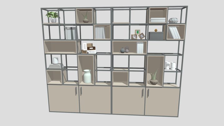Shelving - Office furniture (3) 3D Model