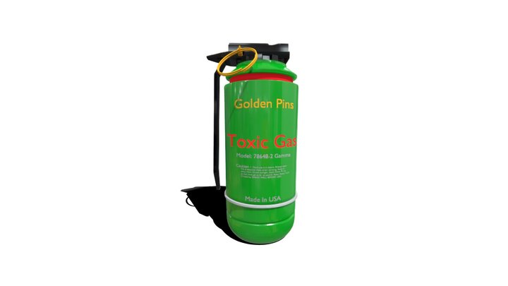Green Toxic Grenade / Smoke Grenade. Toxic Gas. 3D Model