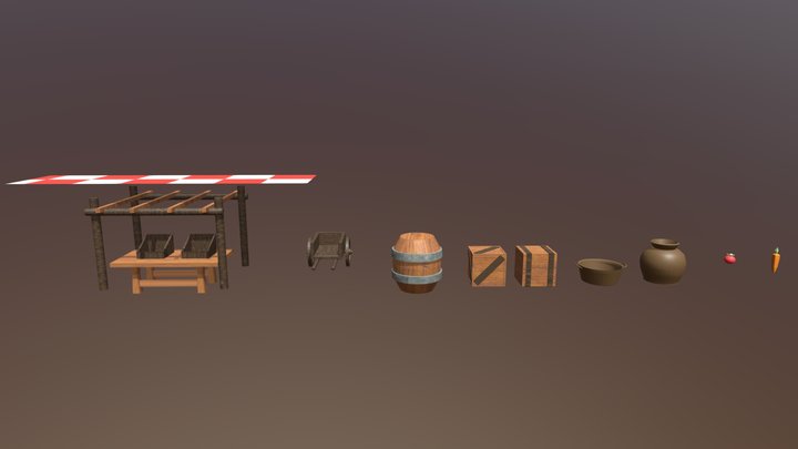 medieval props 3D Model