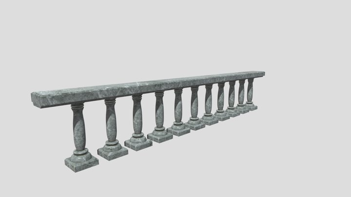Marble Railing 3D Model