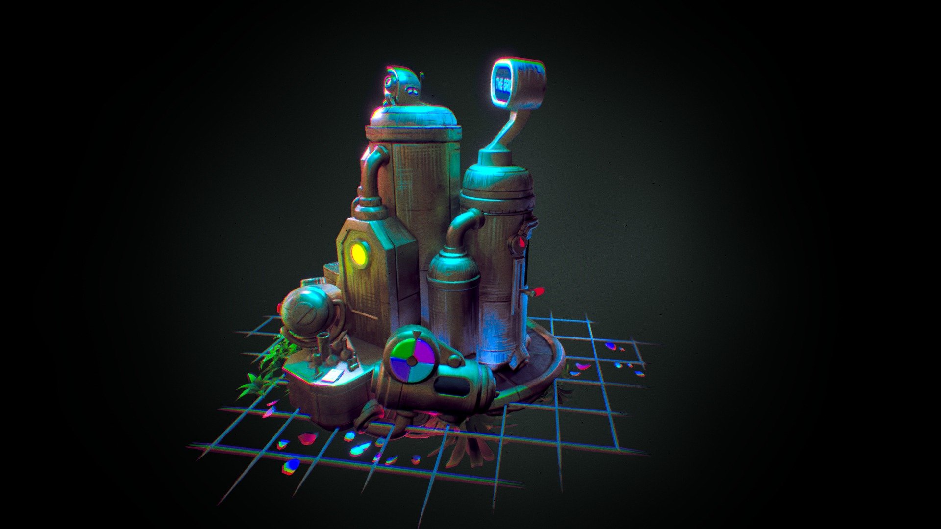 Over The Grid Animated 3d Model By Conrad Justin Conradjustin [3755e4d] Sketchfab