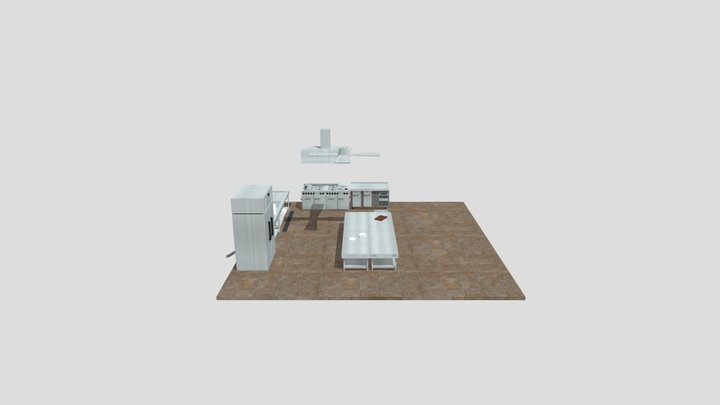 Commercial kitchen scene 3D Model