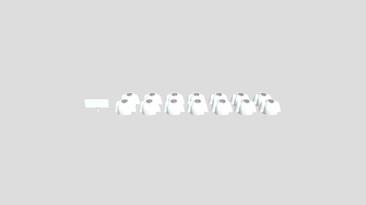Gorilla Tag Daily Tee Shirts + Sign 3D Model