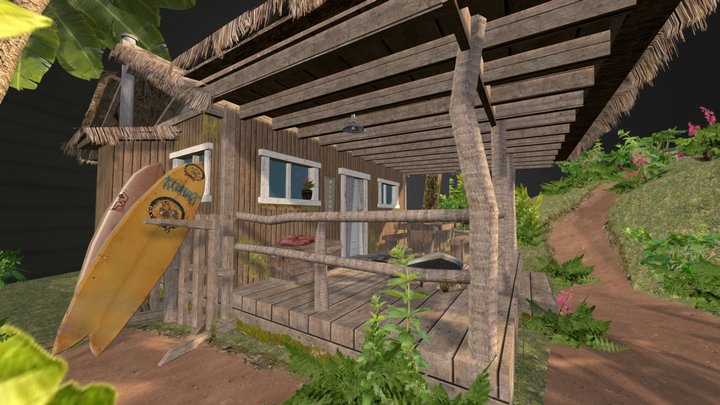Beach house_Diorama 3D Model