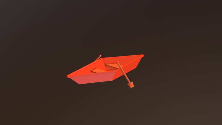 3D Model of a Classic Wooden Boat 3D Model