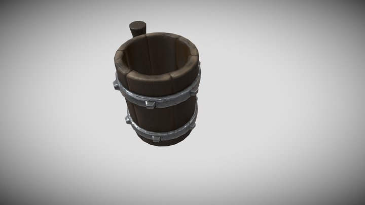 Old beer mug - low poly 3D Model
