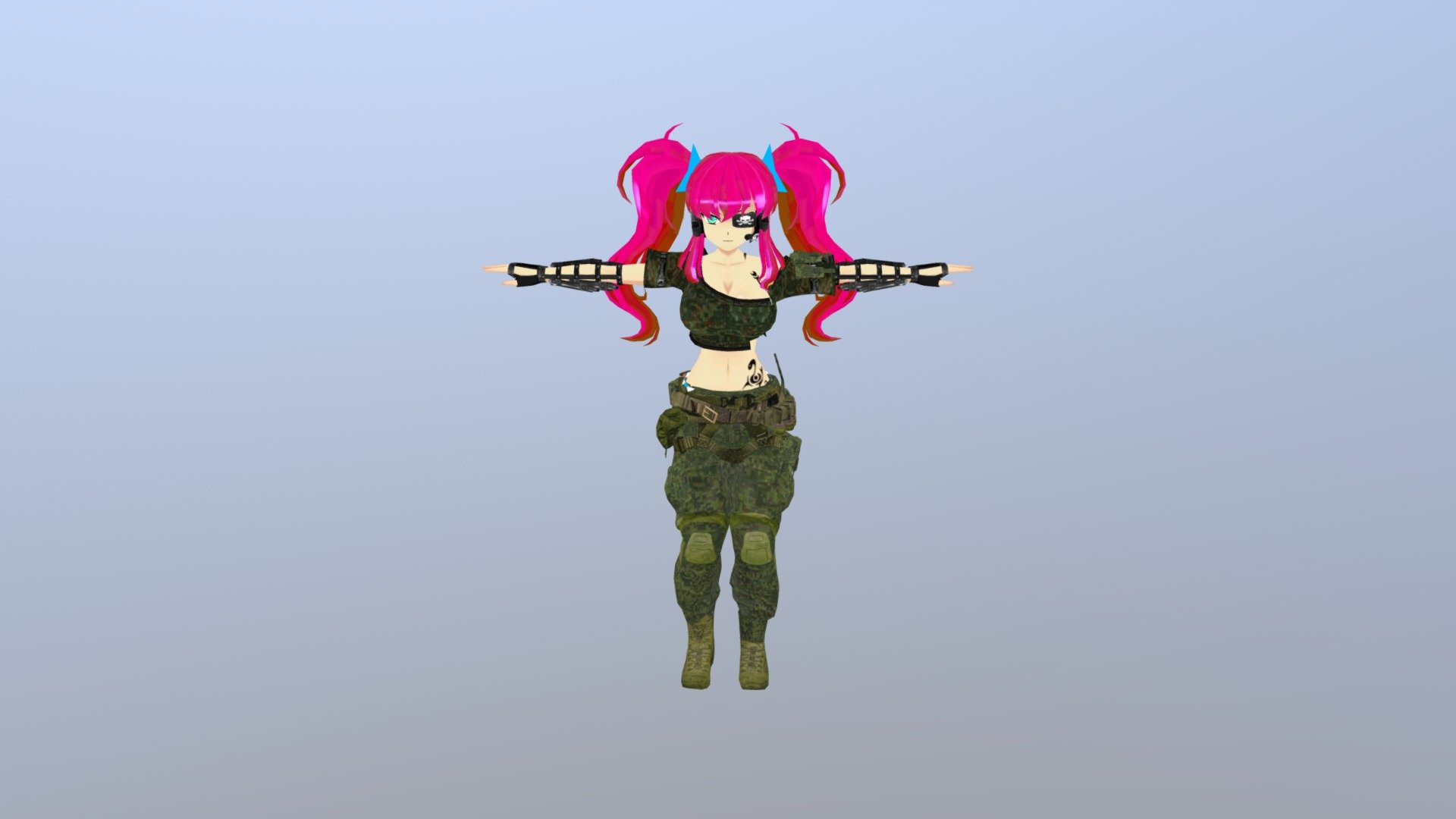 Аниме солдат для VRCHAT
