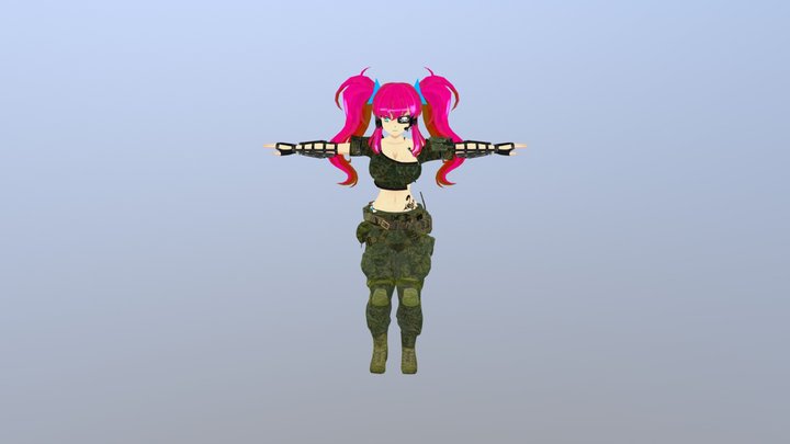 Аниме солдат для VRCHAT – Free 3D Model STL