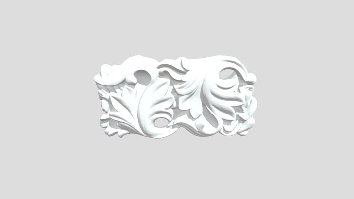 Ornate Brass Leaves 3D Model