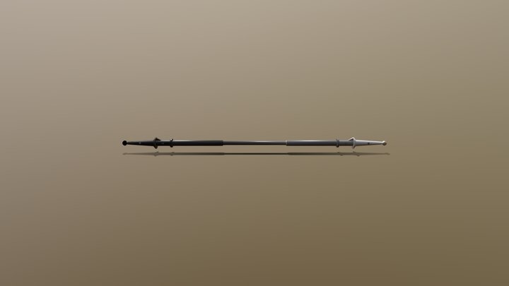 Black And White Staff 3D Model