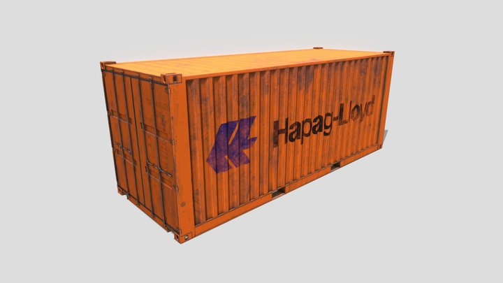 Old Shipping Container 3D Model