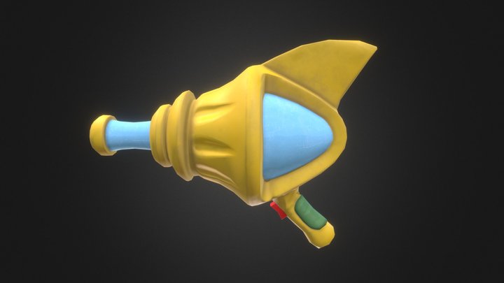 Stylized Alien Blaster - Game asset 3D Model