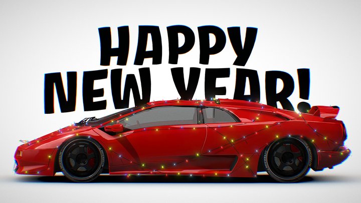 Lamborghini Diablo [With a garland]
