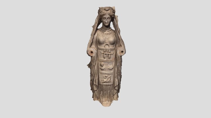 Aphrodite of Aphrodisias: Roman Marble Statuette 3D Model