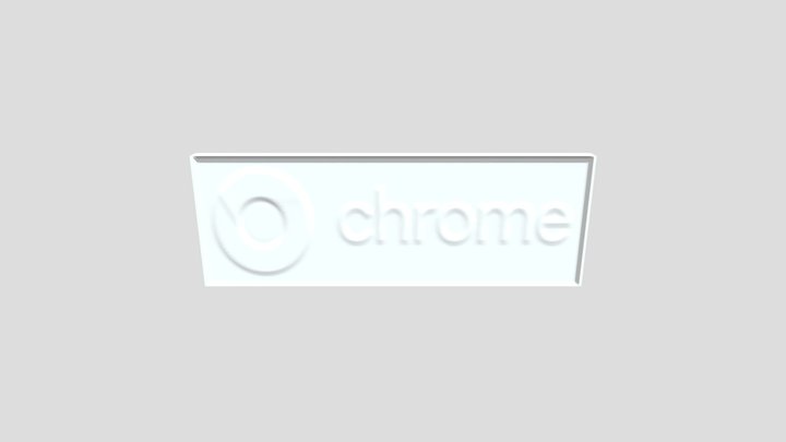 Chrome Logo Brick 3D Model