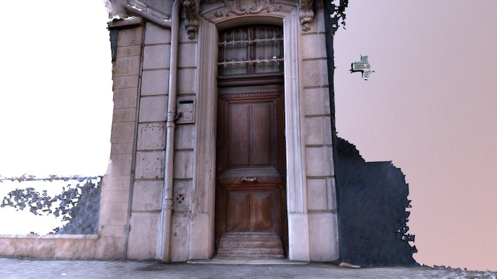 France Streets: Door + Sidewalk 3D Scan 3D Model