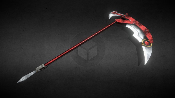 Ruby Red Scythe 3D Model