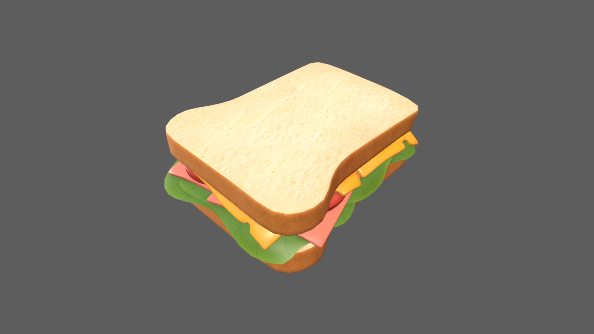 3D model Sanwich - This is a 3D model of the Sanwich. The 3D model is about a cheeseburger with a green and white design.