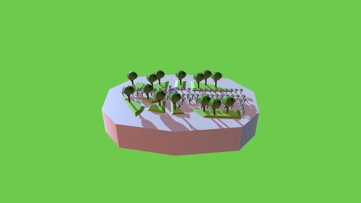 ตลาดนัดสีเขียว สวนศรีสวัสดิ์ 3D Model