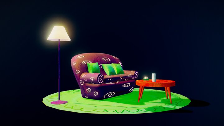 Living Room 3D Model