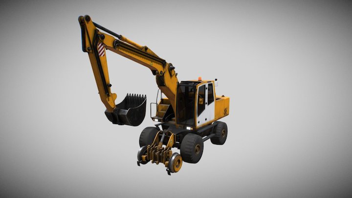 Road Rail Vehicle 3D Model