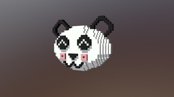 Panda Head 3D Model