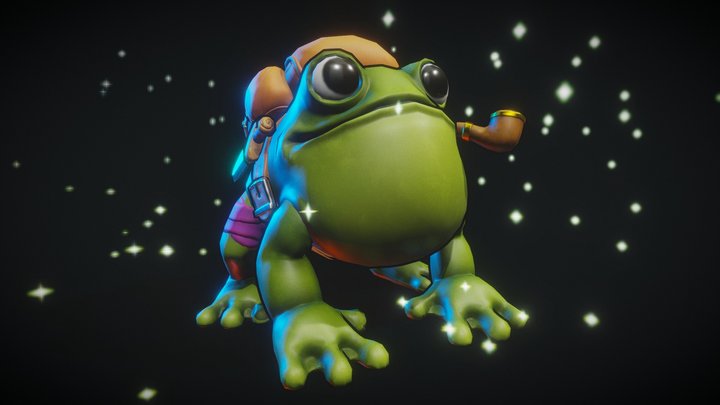 Adventurous Frog - Frogo 3D Model