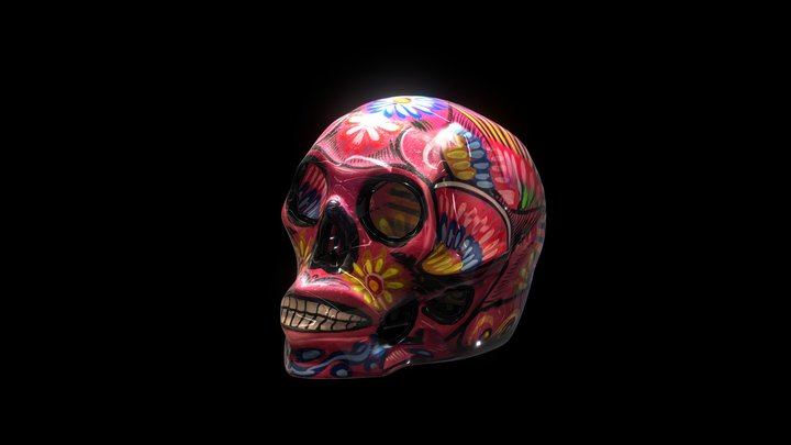 Dia de los Muertos - Skull - Katrina - Mexico 3D Model