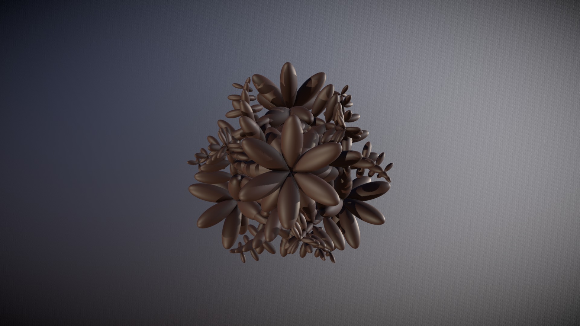 3D model Fractinia - This is a 3D model of the Fractinia. The 3D model is about a plant with many leaves.