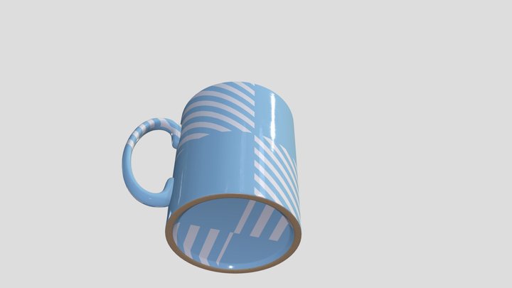 Mug Blue and white Stripes
