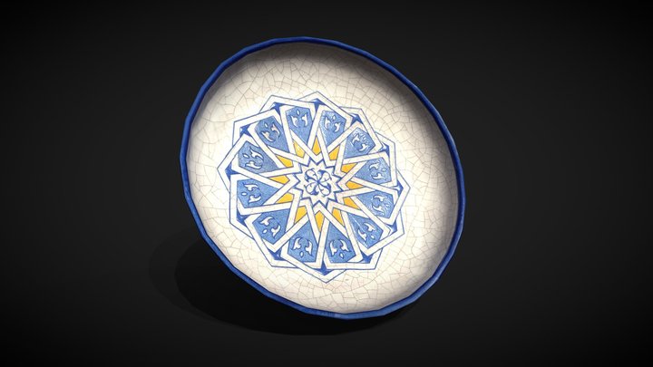 Garnata Porcelain Plate 3D Model