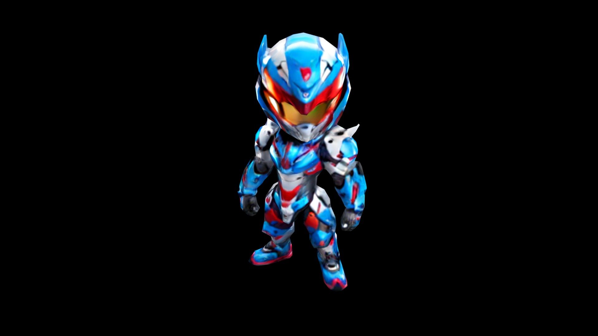 Colorful armor with a combination of blue, red, - Download Free 3D ...