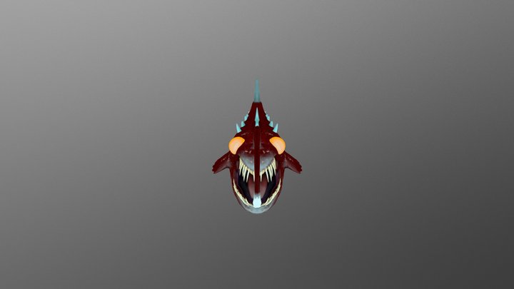 Angler Whale With Texture 3D Model