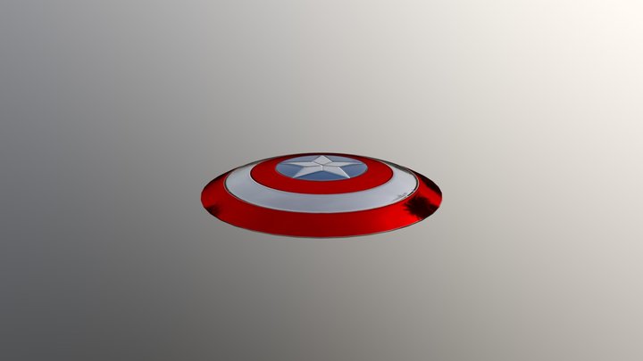 Capitan America Shield 3D Model