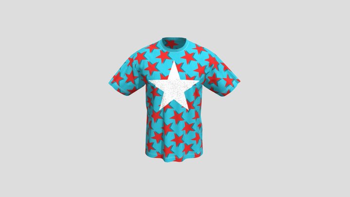 Star T-shirt_lesson-9 3D Model