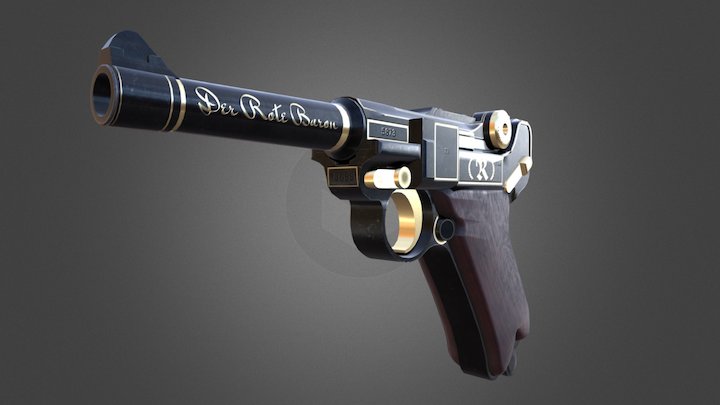 Red Baron's P08 3D Model