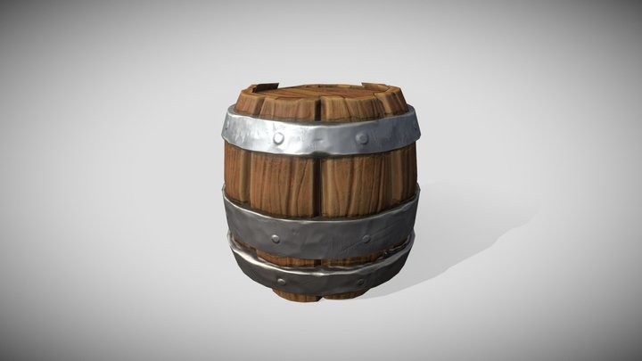 Stylized Barrel 3D Model