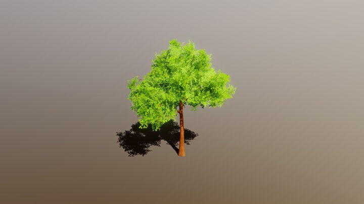 Tall Tree Stylized 3D Model