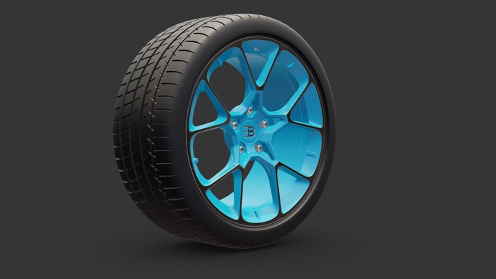CG Cookie Submission | Bugatti Chiron Wheel 3D Model