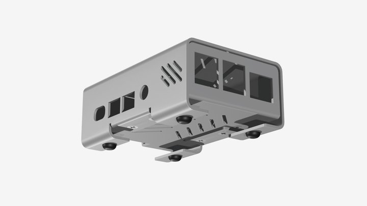 Raspberry Pi 4 Model B アルミケース - RPI-4B-1 3D Model