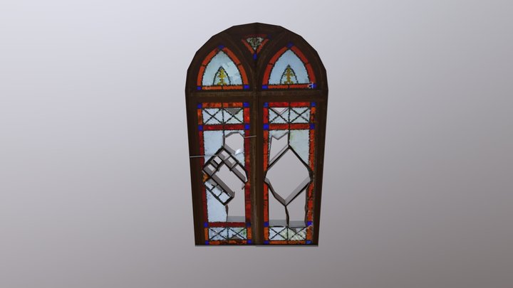 Stained Glass Window 3D Model