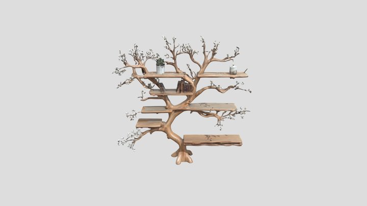 Tree Bookshelf 3D Model