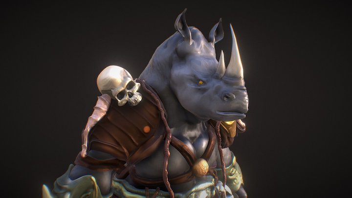 BARBARIAN RHINO 3D Model