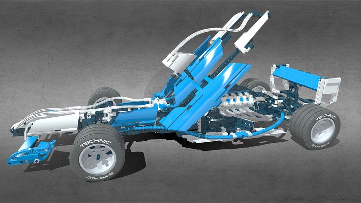 LEGO Racers 8461 Williams F1 Team Racer 3D Model