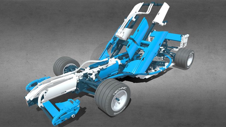LEGO Racers 8461-1 Williams F1 Team Racer 3D Model