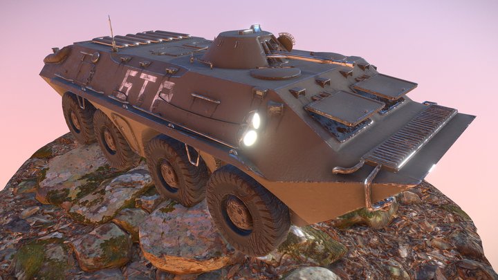 BTR 70 Desert 3D Model