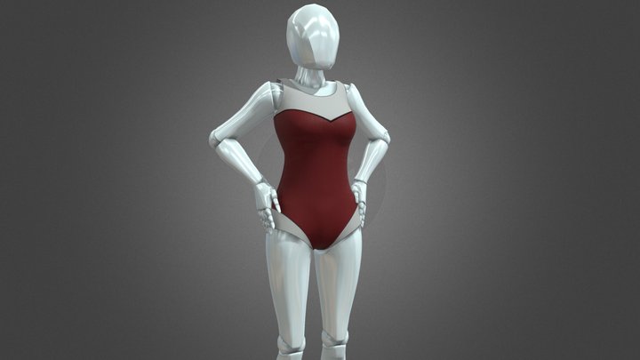 Swimsuit. Codename "Red V" 3D Model
