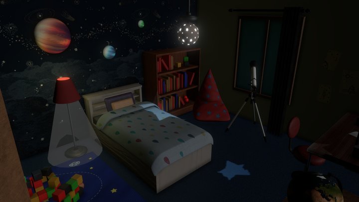 Space Room 3D Model