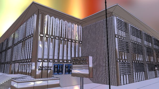 Crenshaw High School - Main Building exterior 3D Model